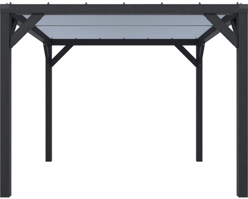 Houten paviljoen met dak