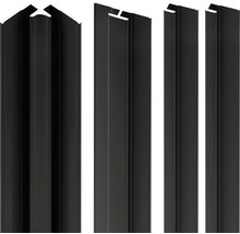 Diverse metalen hekpalen