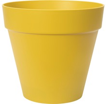 Gele kunststof bloempot