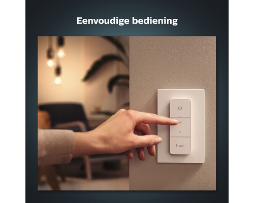 Philips Hue dimschakelaar in de woonkamer