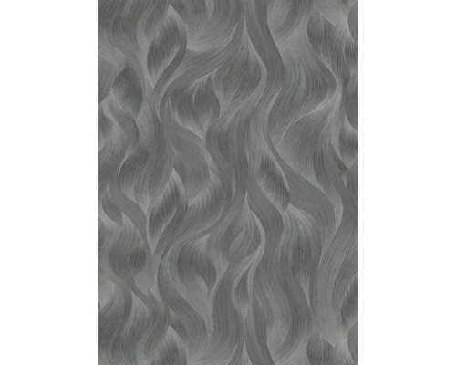 ERISMANN Vliesbehang 10151-47 Elle Decoration grafisch antraciet Behang met golvend patroon