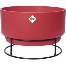 Ronde plantenpot van kunststof met metalen frame