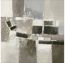Abstract schilderij met verschillende texturen en patronen