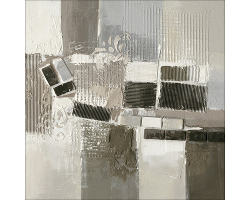 Abstract schilderij met verschillende texturen en patronen