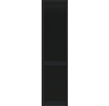 Grenen louvredeur open zwart 201,3 x 49,4 cm