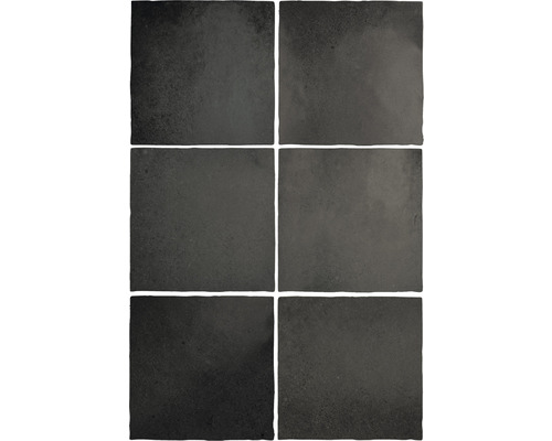 Wandtegel Lava black coal 13,2x13,2 cm