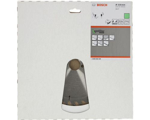 Bosch zaagblad Optiline Wood, 216 millimeter diameter