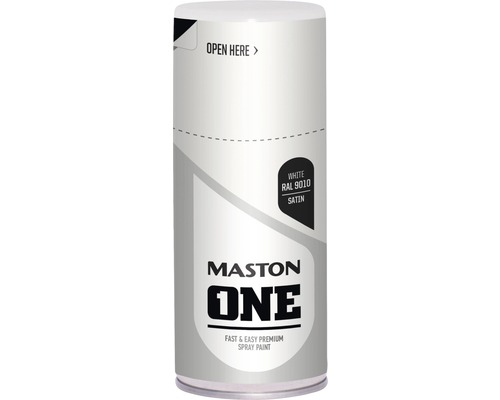 MASTON One spuitlak zijdeglans RAL 9010 wit 150 ml