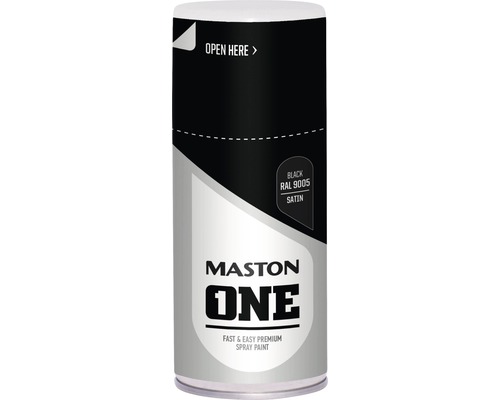 MASTON One spuitlak zijdeglans RAL 9005 zwart 150 ml