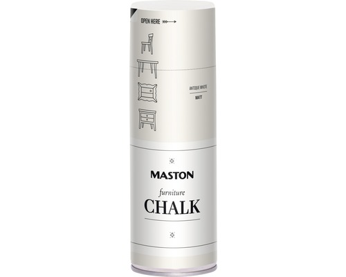 MASTON Spuitlak Furniture chalk effect antiekwit 400 ml Mastons Furniture Chalk spuitverf, geschikt voor meubels