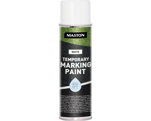 MASTON Spuitlak tijdelijke markeringsspray wit 500 ml Maston witte tijdelijke markeringsverf in spuitbus