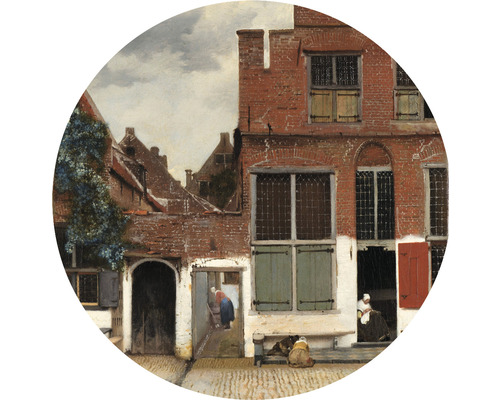 SPECIAL DECORATION Fotobehang vlies Vermeer Straatje ø 95 cm