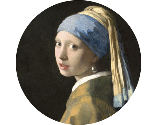 SPECIAL DECORATION Fotobehang vlies Vermeer Meisje met de parel ø 95 cm