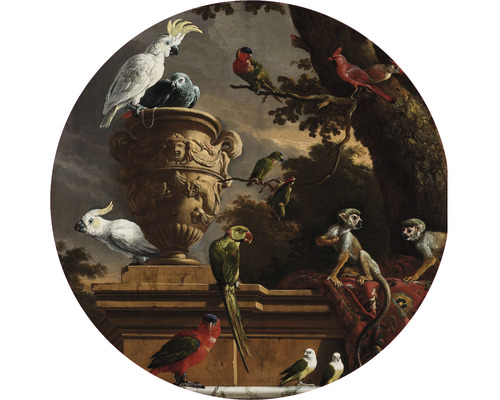 SPECIAL DECORATION Fotobehang vlies Melchior d'Hondecoeter The Menagerie ø 95 cm