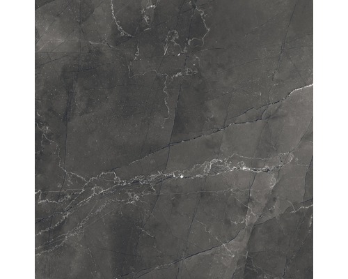 Wand- en Vloertegel Pulpis zwart gepolijst 60x60 cm gerectificeerd Tegel met marmerlook