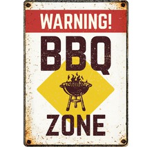 Decoratief waarschuwingsbord met de tekst BBQ Zone