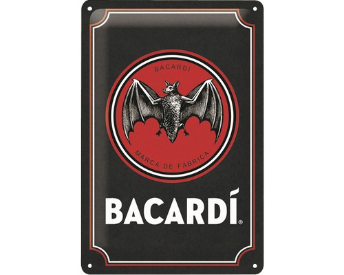 NOSTALGIC-ART Metalen bord Bacardi logo 20x30 cm