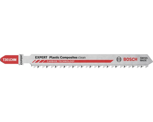 BOSCH Decoupeerzaagblad T 301 CHM Expert Plastic Composites clean, 3 stuks Bosch Expert T301CHM decoupeerzaagblad voor kunststoffen en composieten