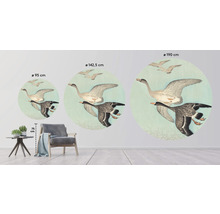 Decoratieve muurschildering met vliegende ganzen in drie formaten