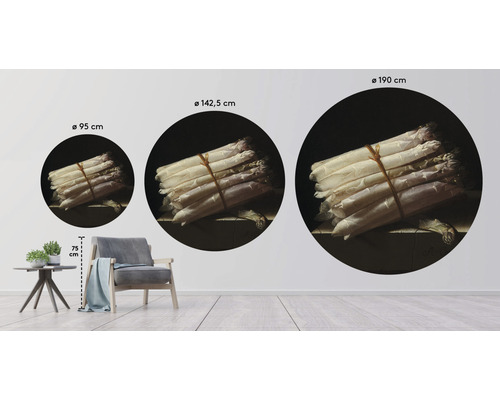 Wanddecoratie met aspergemotief in verschillende formaten