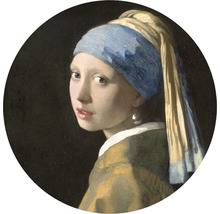 SPECIAL DECORATION Fotobehang vlies Vermeer Meisje met de parel ø 142,5 cm
