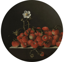 SPECIAL DECORATION Fotobehang vlies Adriaen Coorte Stilleven met bosaardbeien ø 142,5 cm