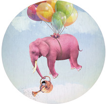 SPECIAL DECORATION Fotobehang vlies Olifant met ballonnen ø 190 cm