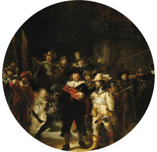 SPECIAL DECORATION Fotobehang vlies Rembrandt Nachtwacht ø 190 cm