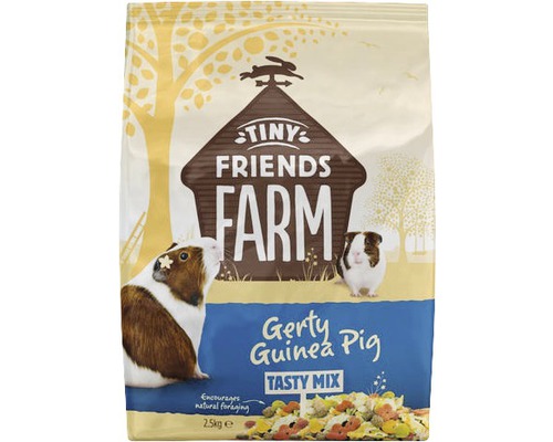TINY FRIENDS FARM Caviavoer Gerty Guinea Pig 2,5 kg Tiny Friends Farm Gerty Guinea Pig Tasty Mix 2,5 kg verpakking