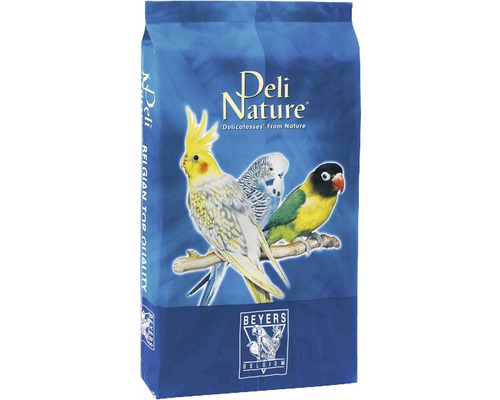 DELI-NATURE Parkietvoer Premium Neophema nummer 70, 20 kg Deli Nature vogelvoer verpakking met afbeelding van parkieten