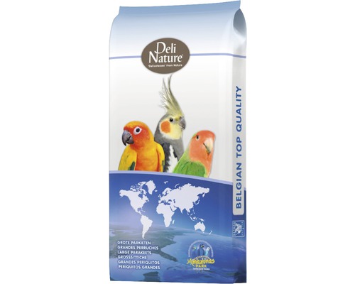 DELI NATURE Basis Parkietenvoer nummer 30, 20 kg Verpakking vogelvoer voor grote parkieten van het merk Deli Nature