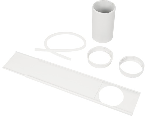 Accessoireset voor airconditioner met raamafdichting, slang, koppelingen en adapter