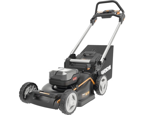 Accugrasmaaier met opvangbak voor de tuin