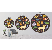 SPECIAL DECORATION Fotobehang vlies Dierenillustraties ø 190 cm