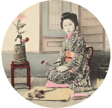 SPECIAL DECORATION Fotobehang vlies Japan Geisha ø 190 cm