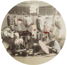 SPECIAL DECORATION Fotobehang vlies Japan Lampions ø 190 cm
