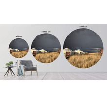 SPECIAL DECORATION Fotobehang vlies Mongolie Yurts ø 190 cm