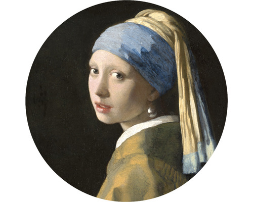 SPECIAL DECORATION Fotobehang vlies Vermeer Meisje met de parel ø 190 cm