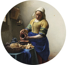 SPECIAL DECORATION Fotobehang vlies Vermeer Melkmeisje ø 190 cm