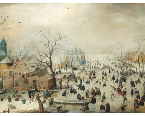 SPECIAL DECORATION Fotobehang vlies Hendrick Avercamp Winterlandschap 243x184 cm