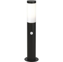 Zwarte buitenlamp van metaal met cilindervormige lampenkap