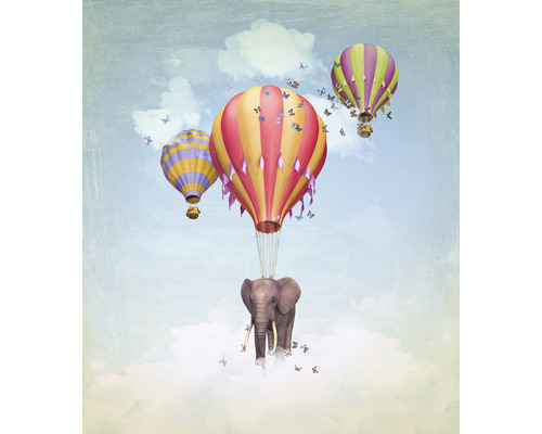 SPECIAL DECORATION Fotobehang vlies Luchtballon olifant 243x280 cm
