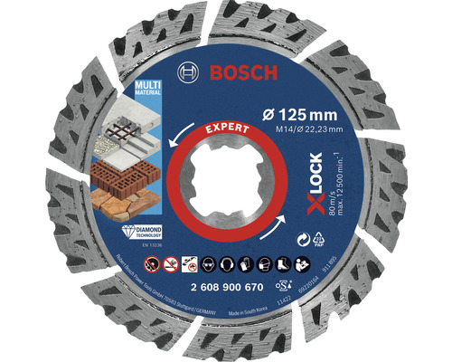 BOSCH Diamantslijpschijf X-Lock Expert MultiMaterial Ø 125 mm