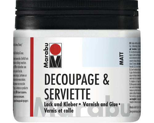 MARABU Servetten-decoupage lijm/lak mat 500 ml Marabu Decoupage en Servetten lak en lijm, matte afwerking
