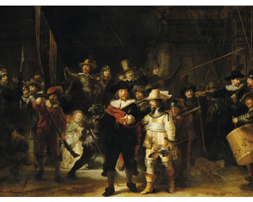 SPECIAL DECORATION Fotobehang vlies Rembrandt Nachtwacht 340x254 cm