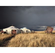 SPECIAL DECORATION Fotobehang vlies Mongolie Yurts 340x254 cm