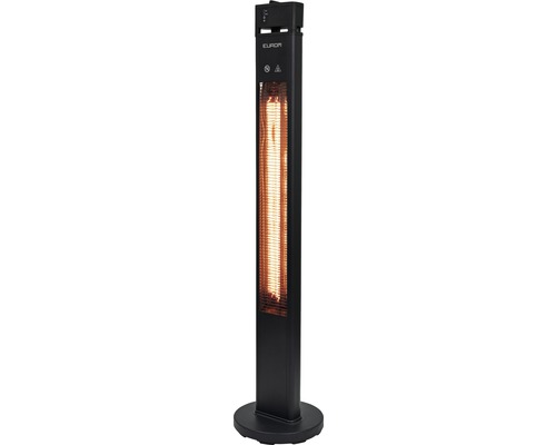 Zwarte Eurom terrasverwarmer voor buiten