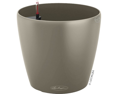 LECHUZA All-in-One Set Bloempot Color Classico Kunststof beige Ø 43 cm H 39,5 cm Kunststof plantenbak met waterniveau-indicator
