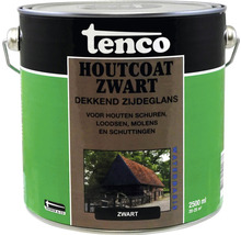 TENCO Houtcoat dekkend zijdeglans zwart 2,5 l