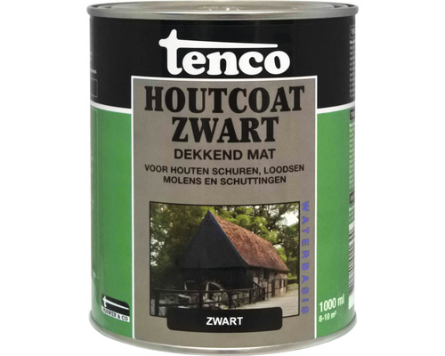 TENCO Houtcoat dekkend mat zwart 1 l